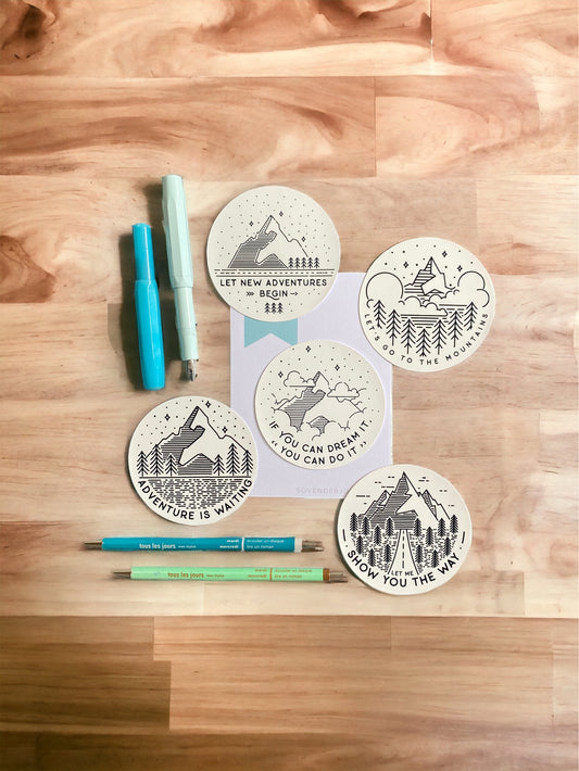 Adventure is Waiting Sticker set
