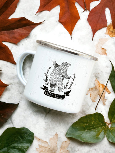 Stay Wild Dancing Bear - Enamel Mug