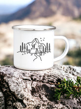 Load image into Gallery viewer, Mountain Campsite - Enamel Mug