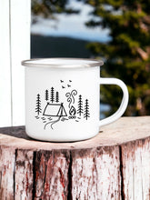 Load image into Gallery viewer, Forest Campsite - Enamel Mug
