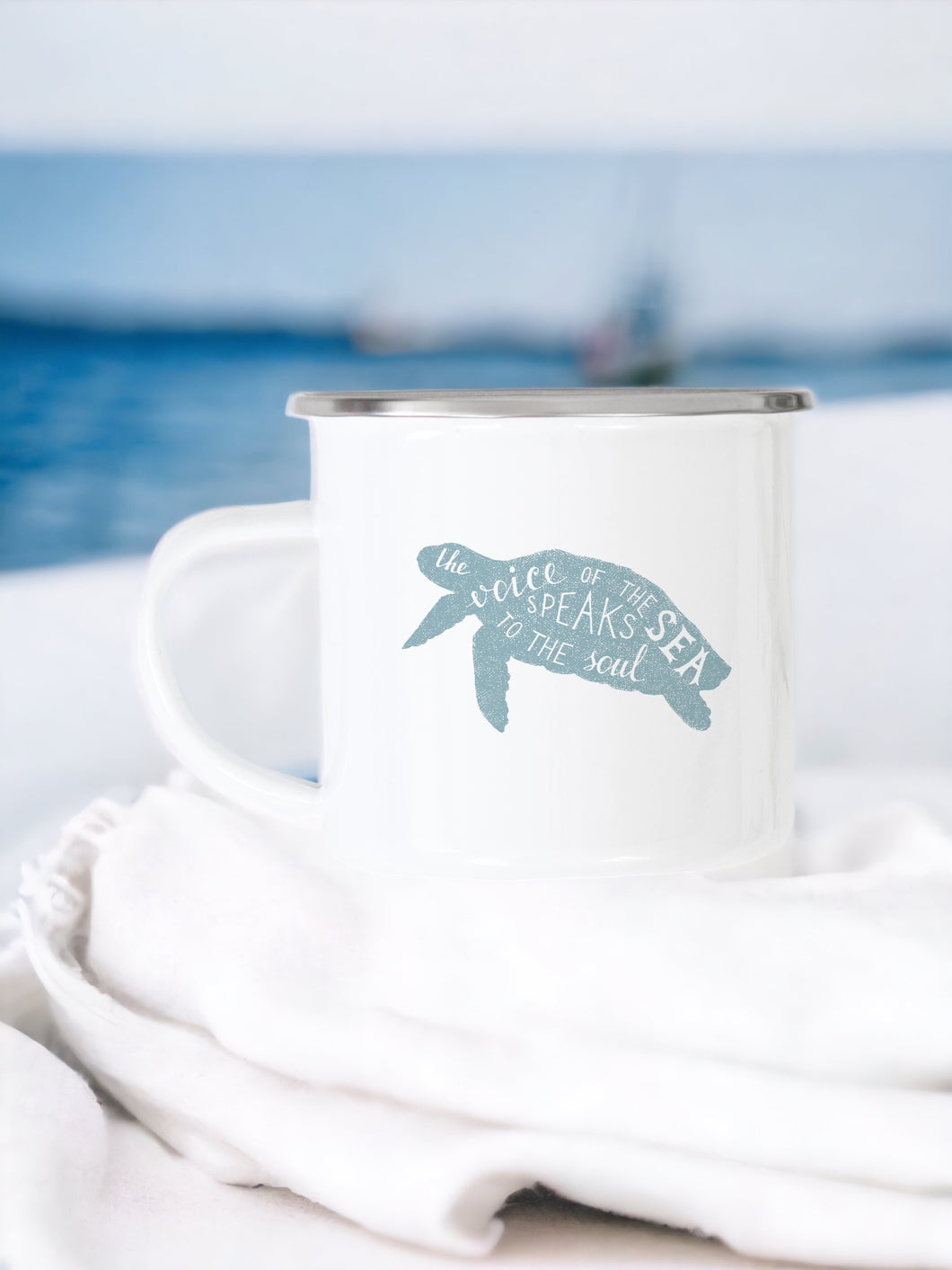 The Voice of the Sea Speaks to the Soul - Enamel Mug
