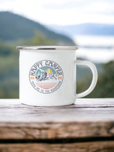Load image into Gallery viewer, Happy Camper, Take Me To The Mountains - Enamel Mug