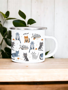 All the Cats - Enamel Mug