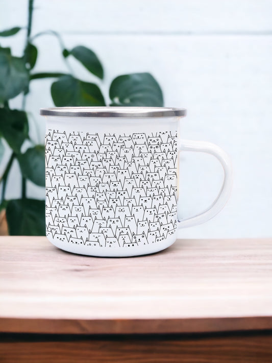 All the Cats - Enamel Mug