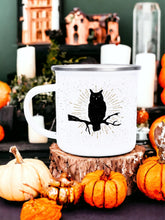 Load image into Gallery viewer, Black Owl - Enamel Mug