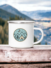 Load image into Gallery viewer, Camping Badge - Enamel Camping Mug
