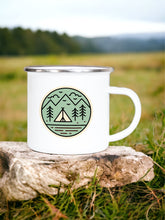 Load image into Gallery viewer, Camping Badge - Enamel Camping Mug