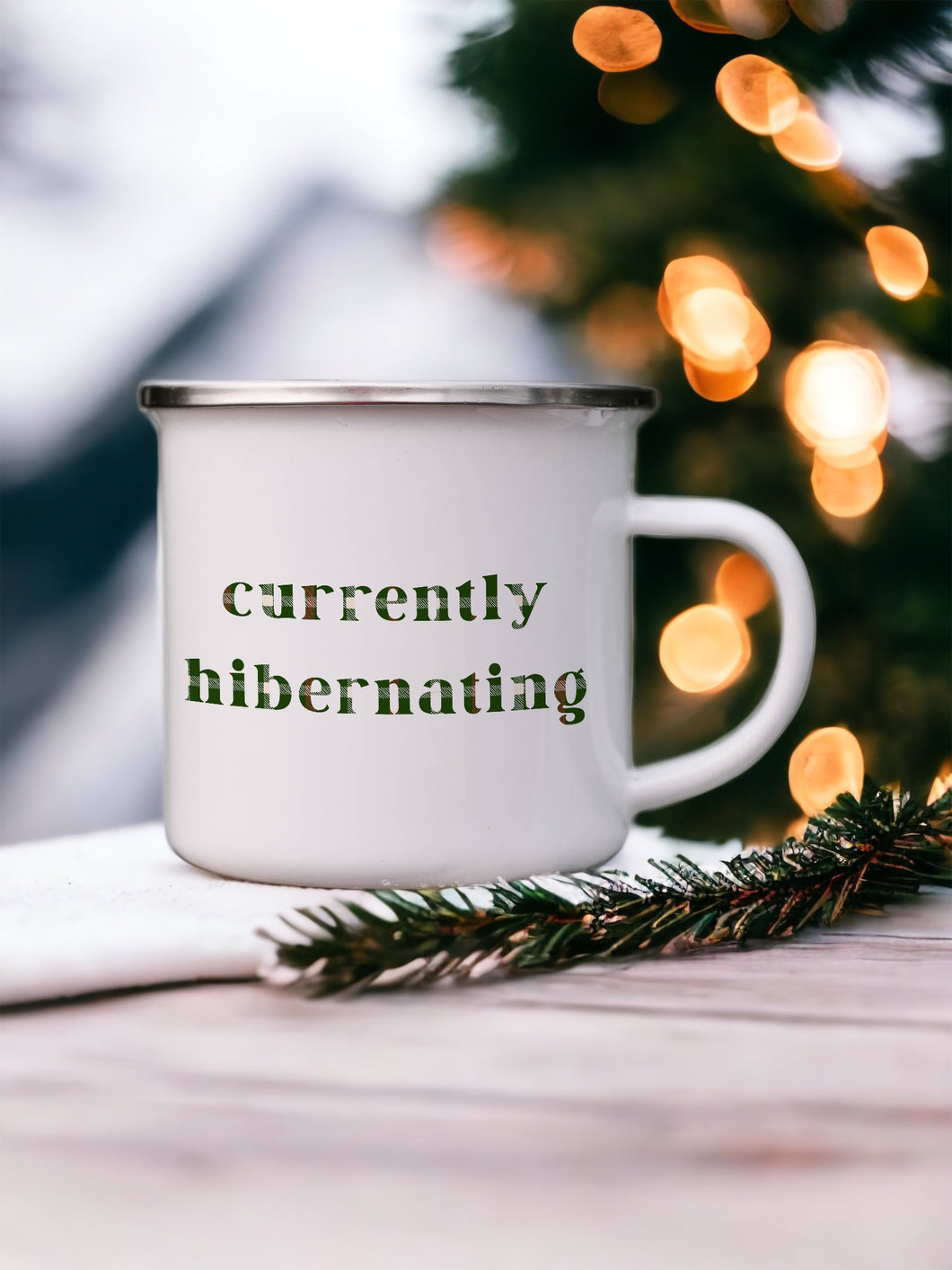 Currently Hibernating Enamel Camping Mug