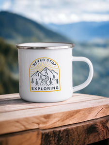 Never Stop Exploring - Enamel Mug