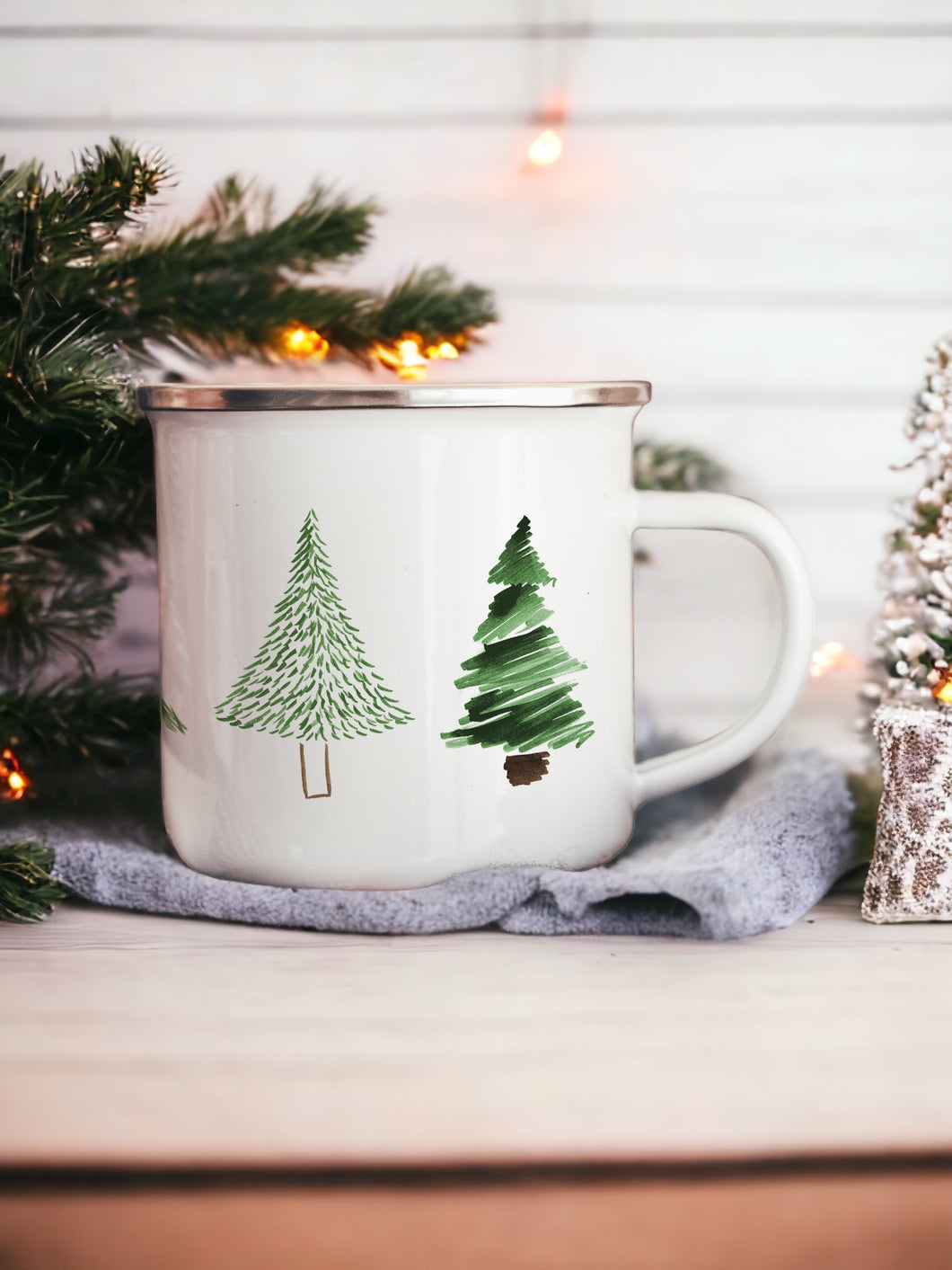 Choose a Christmas Tree - Christmas Enamel Mug