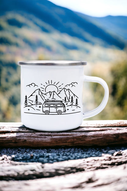 Campervan - Enamel Mug