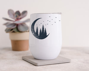 Forest Moon - Wine Tumbler