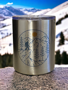 Bigfoot in the forest - Low Ball Stainless Steel Tumbler