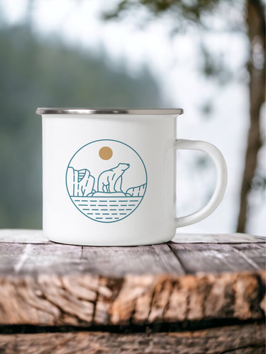 Polar Bear - Enamel Camping Mug