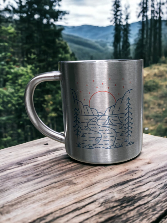 Let's go camping - Stainless Steel Camping Mug