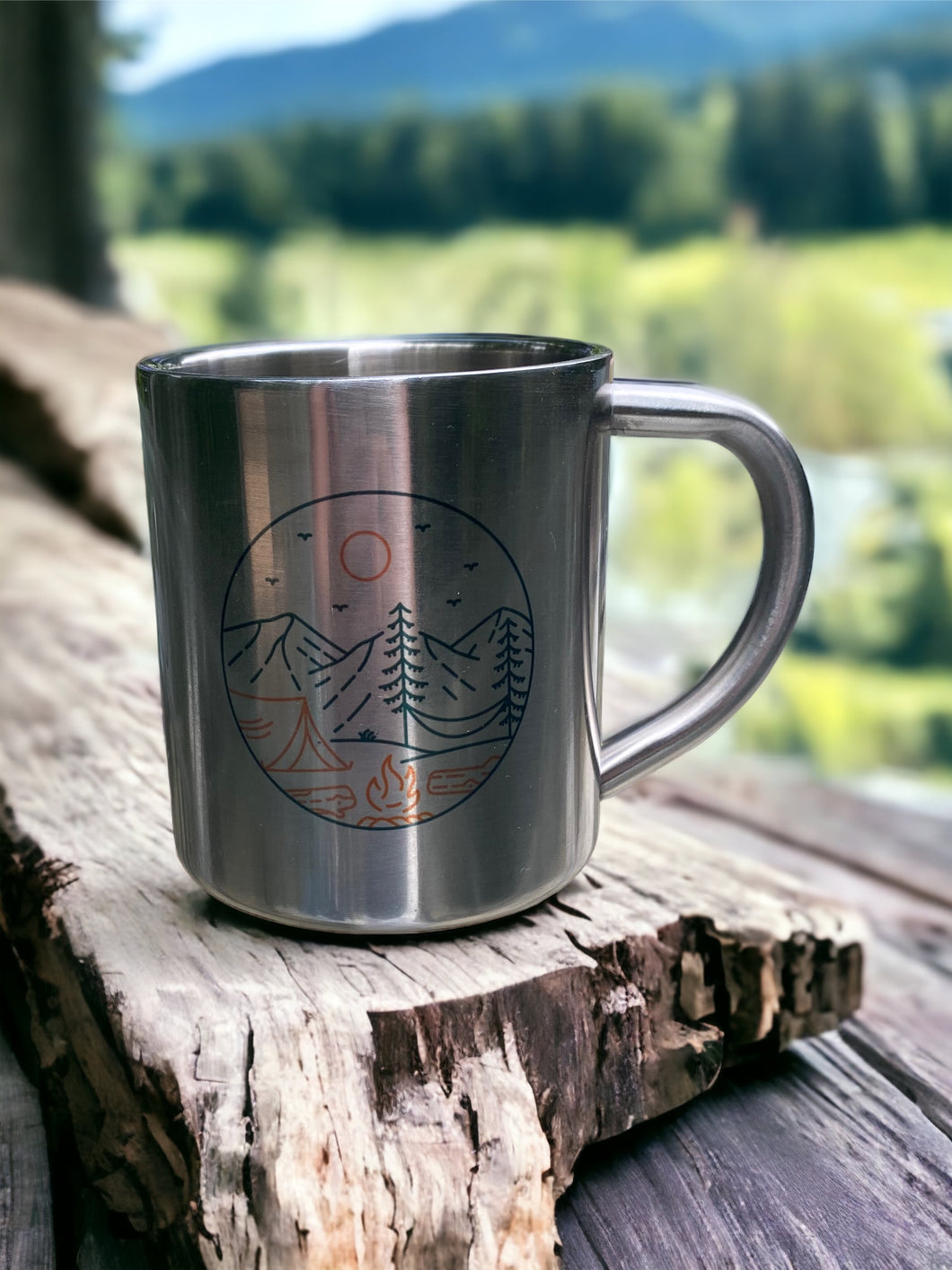 Let's go camping - Stainless Steel Camping Mug