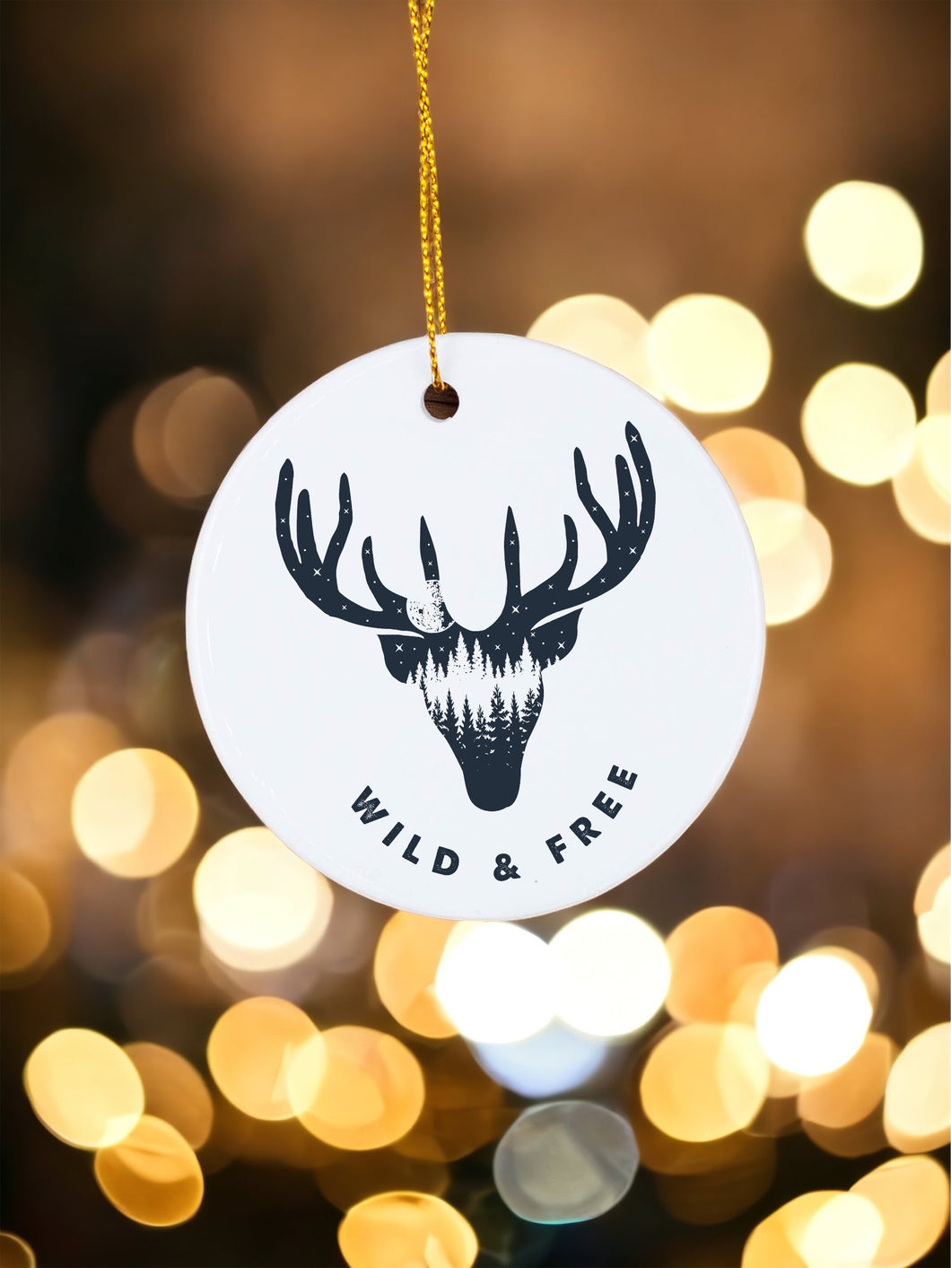 Wild & Free - Ceramic Ornament