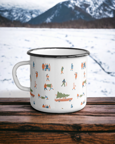 Christmas on the Slopes - Ceramic Camping Mug