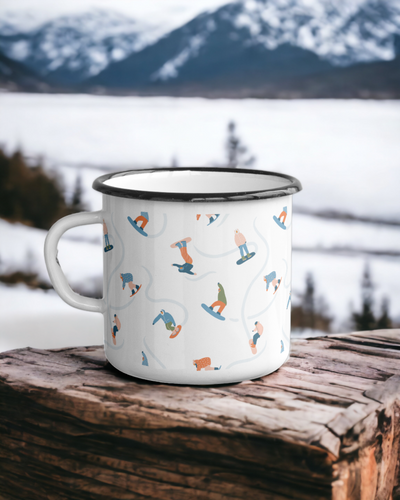 Christmas on the Slopes - Ceramic Camping Mug