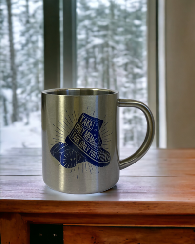 Take only memories leave only footprints - Stainless Steel Camping Mug