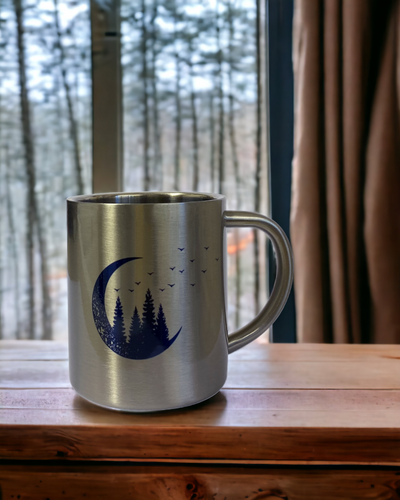 Forest Moon - Stainless Steel Camping Mug