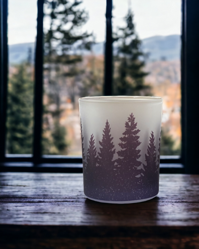 Blue Pines Glass Candle Votive