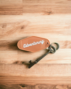 Adventuring retro motel style keyring