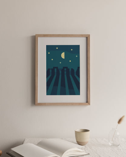 Stonehenge, Places to Go A5 Print