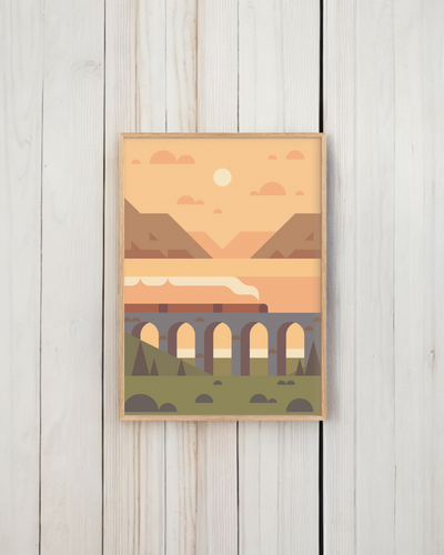 Glenfinnan Viaduct, Places to Go A5 Print
