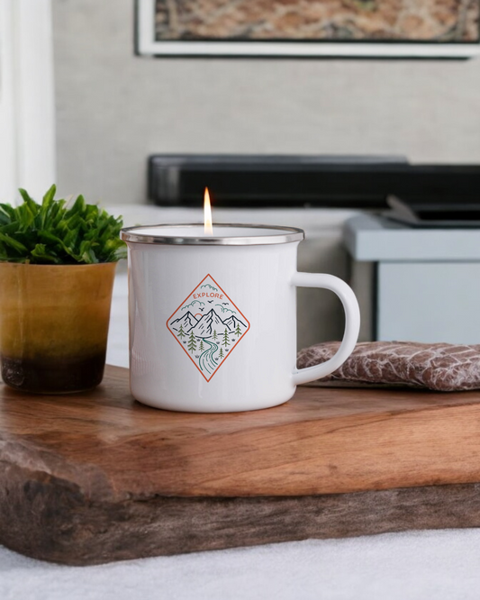 Explore - Enamel Camper Candle
