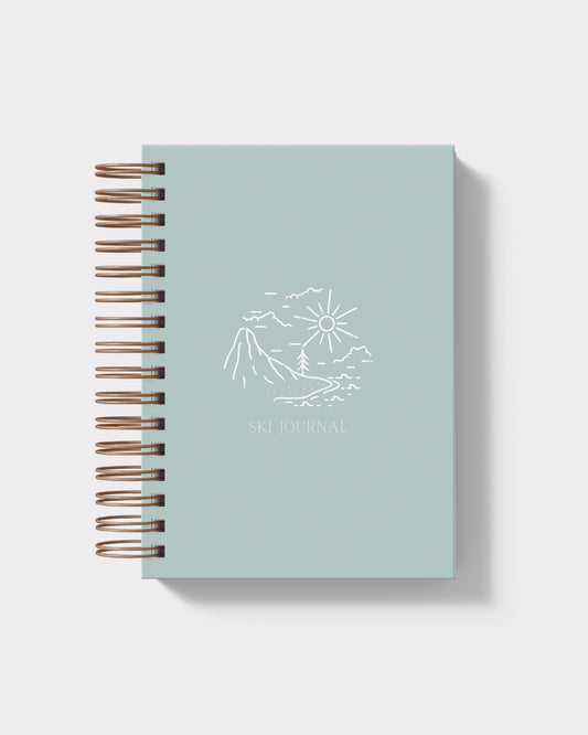 Skiing, Hardback Journal