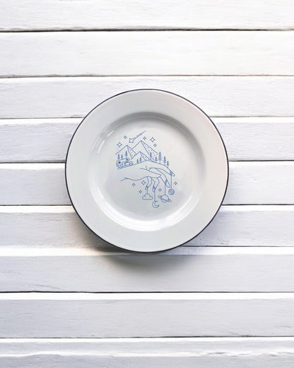 Mountains Decorative Enamel Plate
