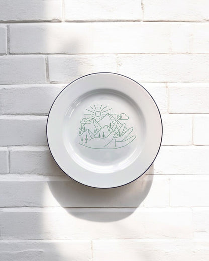 Mountains Decorative Enamel Plate