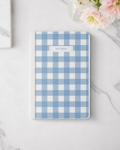 Blue Gingham Exercise Pad - Large