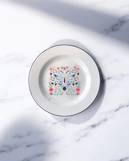 Butterfly, Wild & Whimsy Enamel Plate