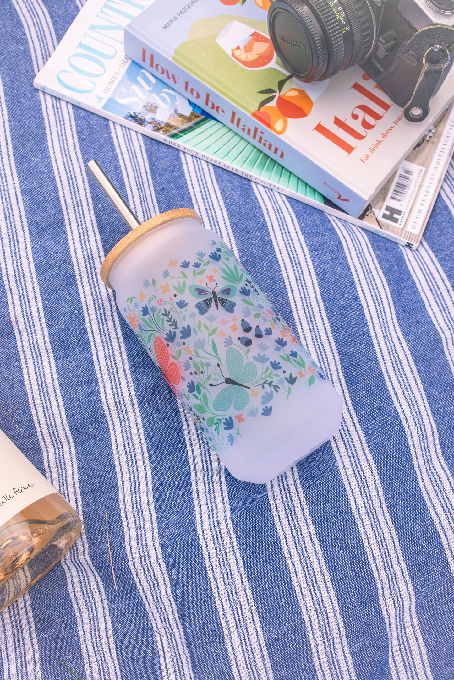 Wild and Whimsy Frosted Glass Tumbler