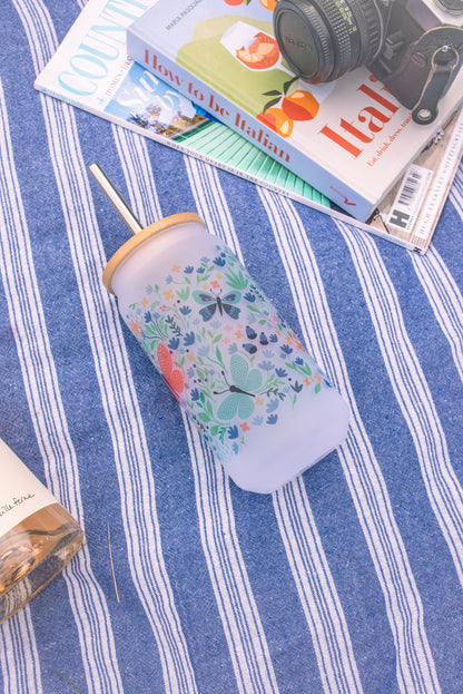Wild and Whimsy Frosted Glass Tumbler