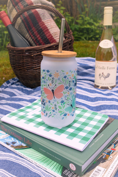 Wild and Whimsy Frosted Glass Tumbler