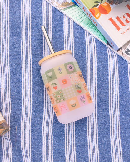 Wild and Whimsy Frosted Glass Tumbler