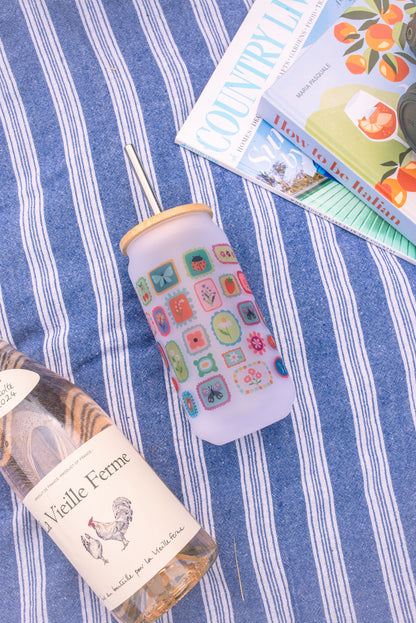 Wild and Whimsy Frosted Glass Tumbler