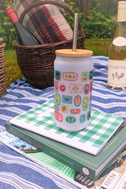 Wild and Whimsy Frosted Glass Tumbler