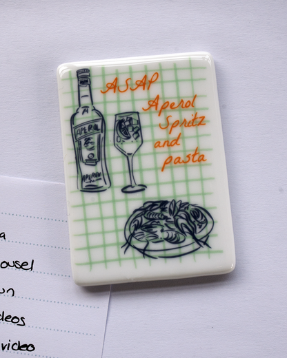 ASAP, Aperol Spritz and pasta Fridge Magnet