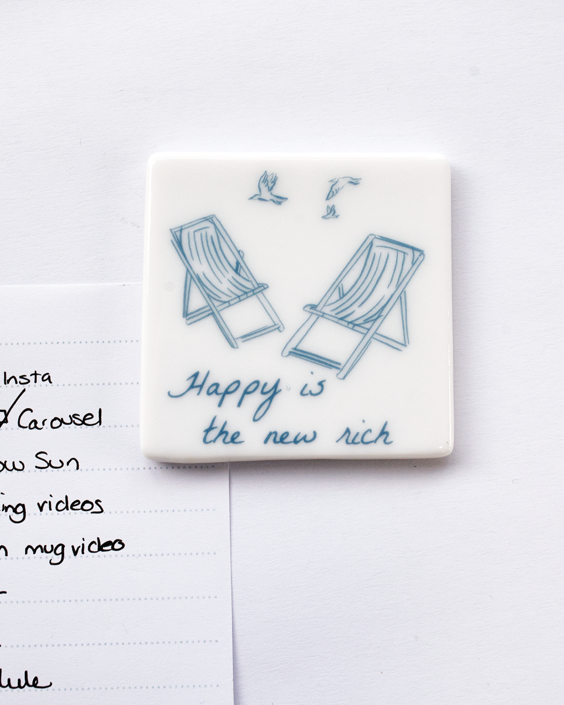 Happy is the new rich Fridge Magnet