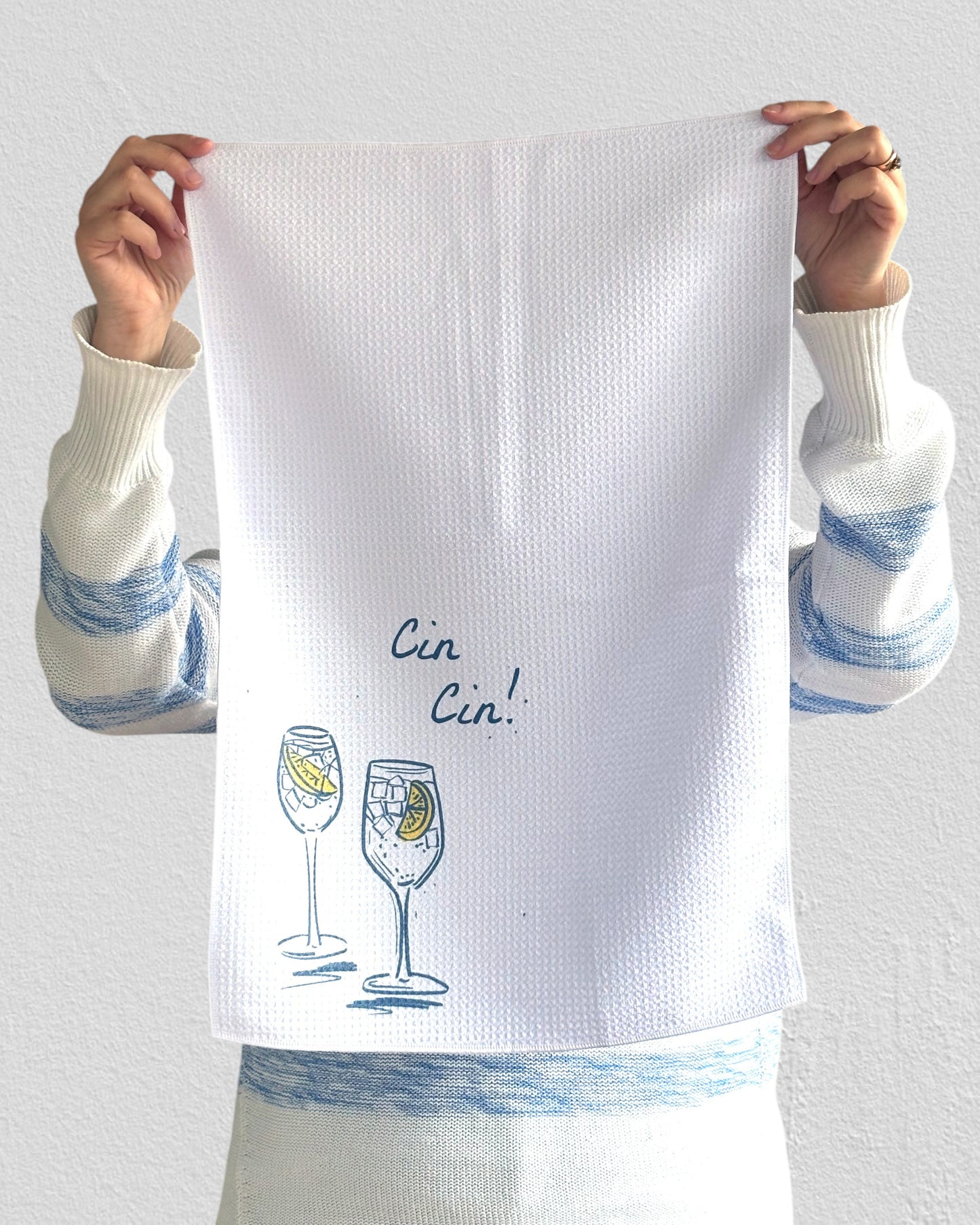 Cin Cin! Waffle tea towel
