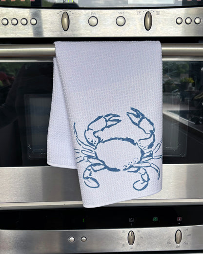 Crabby, waffle tea towel