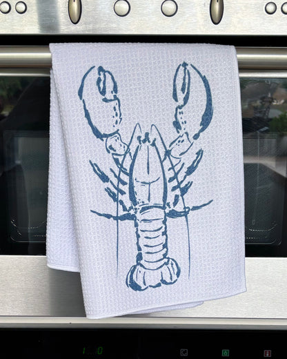 Lobster, waffle tea towel