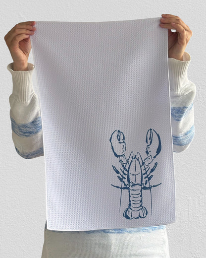Lobster, waffle tea towel