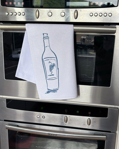 Vino please, waffle tea towel