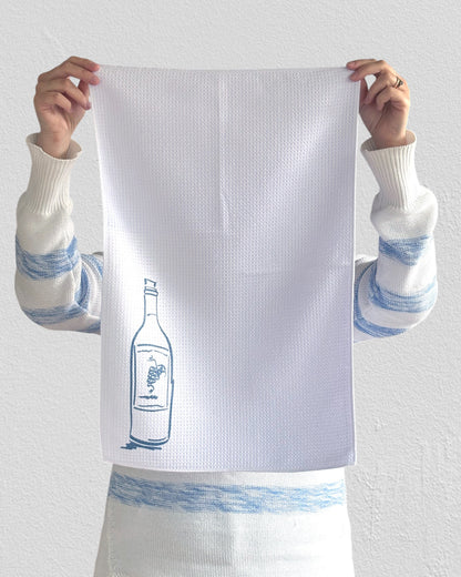 Vino please, waffle tea towel