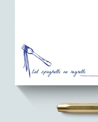Eat Spaghetti, No Regretti, Jotter Pad